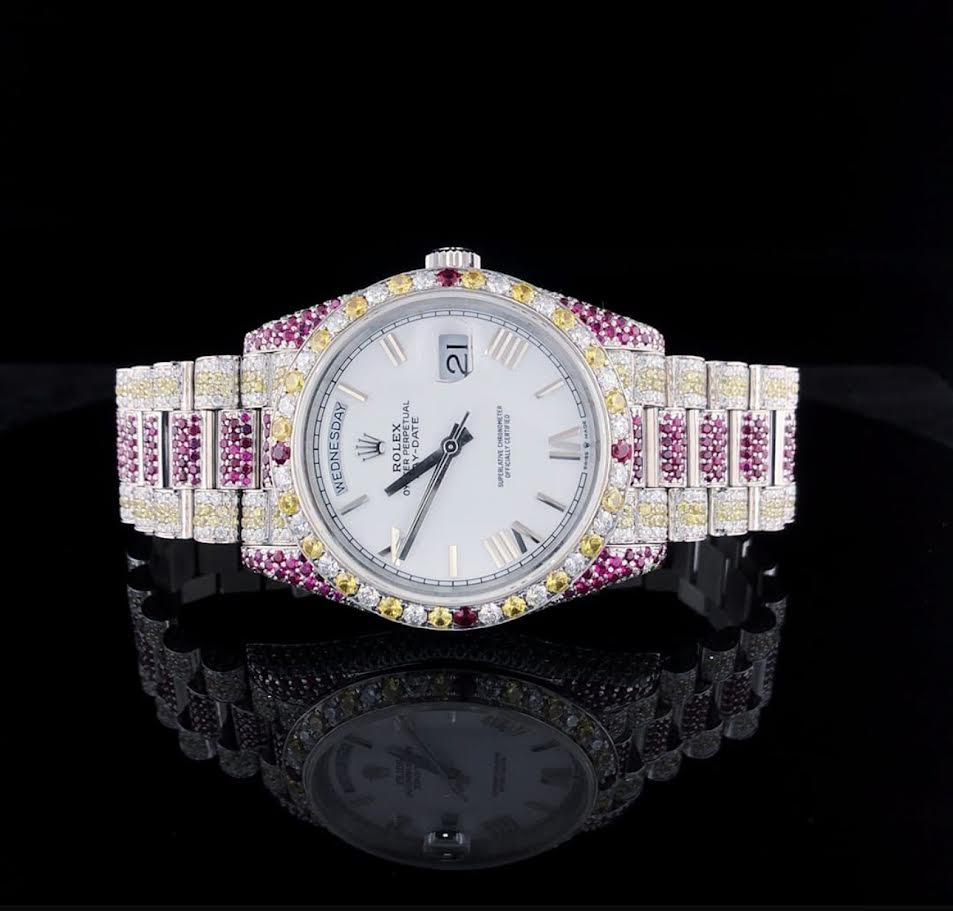 2 tone yellow and purple rollie