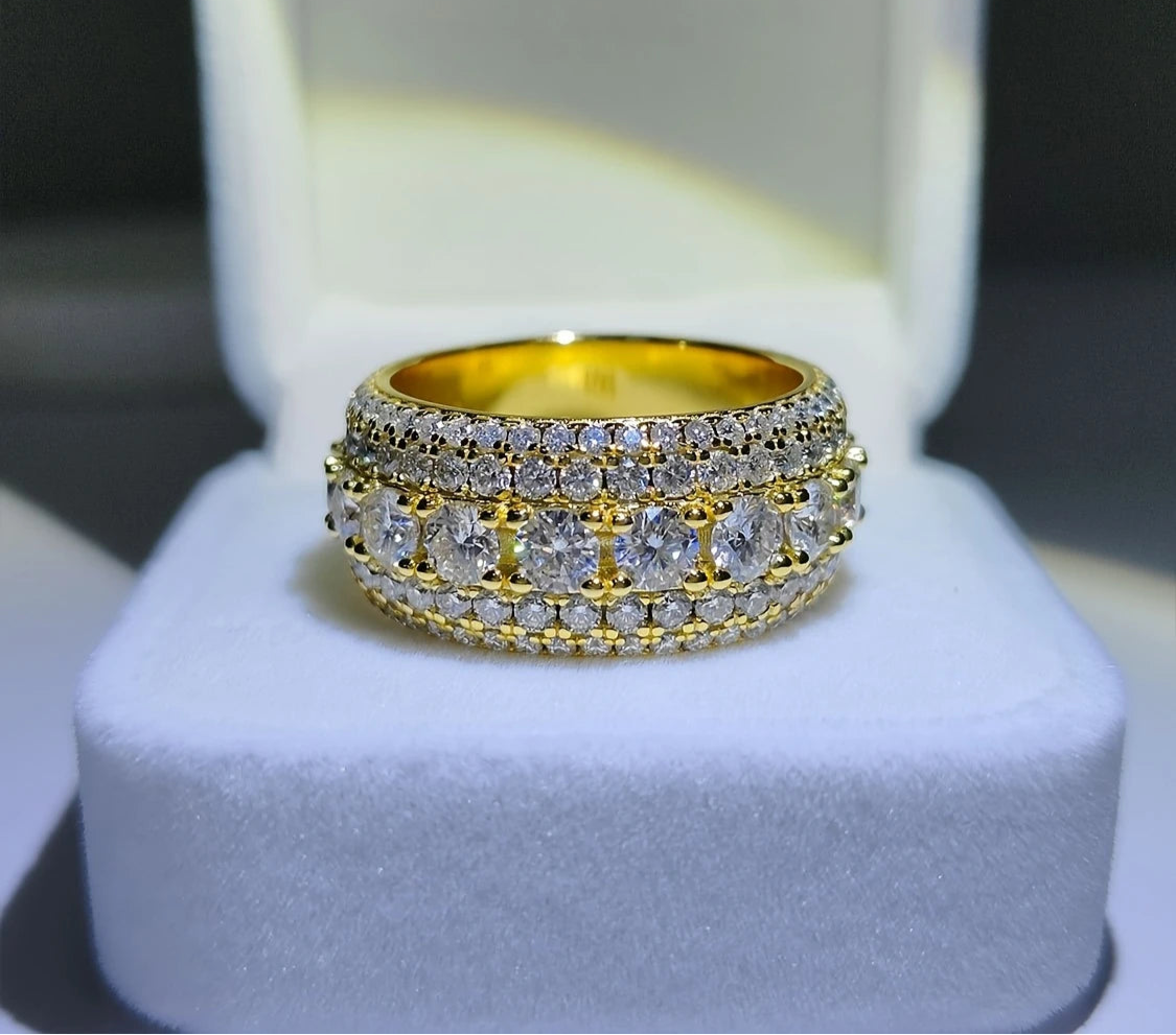 925 Silver 5 Carat Moissanite Ring