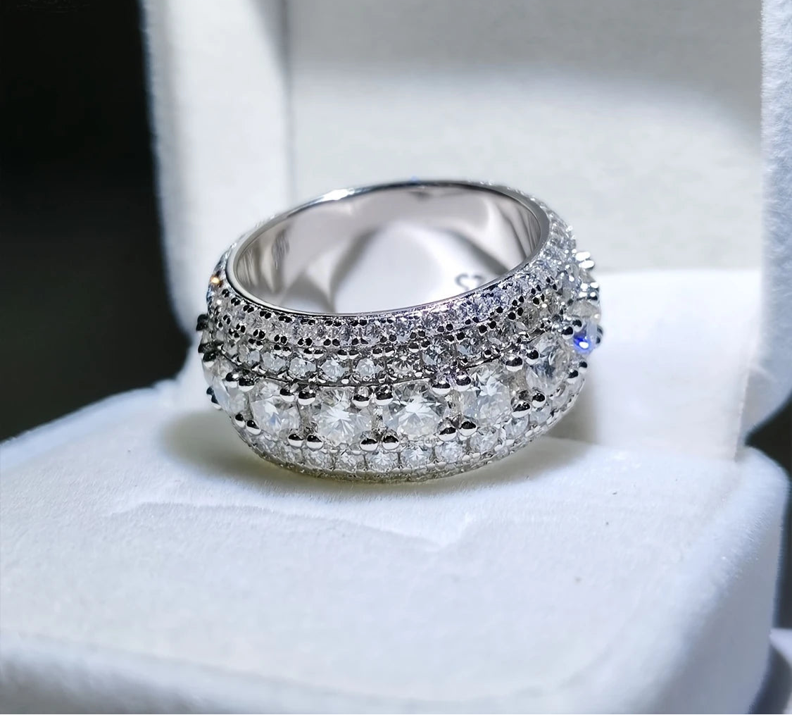 925 Silver 5 Carat Moissanite Ring